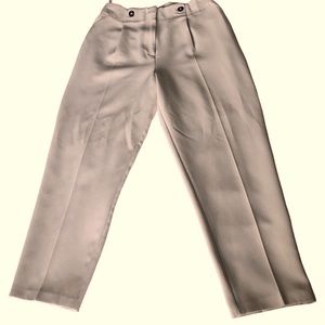 High-Rise Tailored Cream Women's Trousers